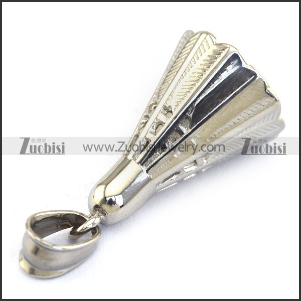 Stainless Steel Badminton Pendant p003372
