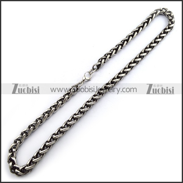 10mm Wide Vintage Large Snake Chain Necklace in Antique Finish n001483