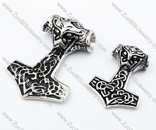 Stainless Steel Hammer of Thor Pendant-JP330091