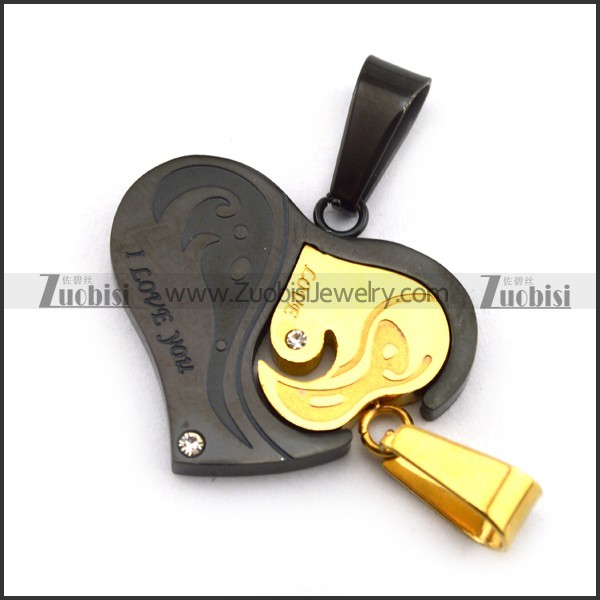 Stainless Steel Lovers Pendant -JP140017