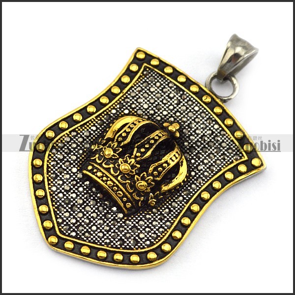 Charming Rhinestones Crown Pendant p005288