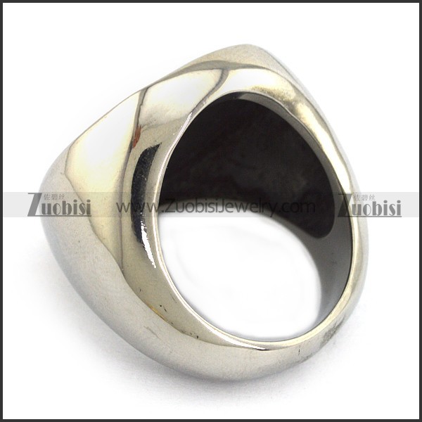 Solid Stainless Steel Oak Ring r003593