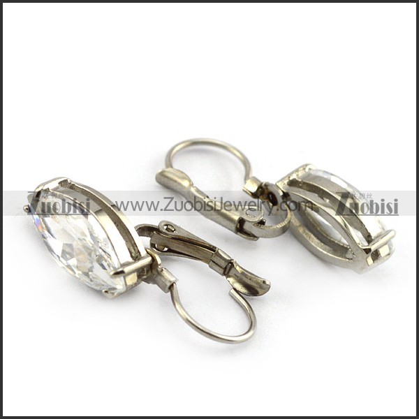 Big Clear Zircon Earring e001291