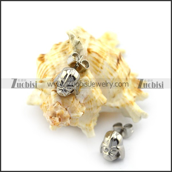 Silver Steel Future Solider Earring e001329