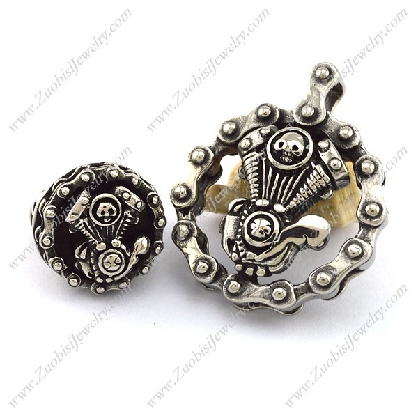 Stainless Steel Motorcycle Engine Bicycle Chain Link Pendant p002817