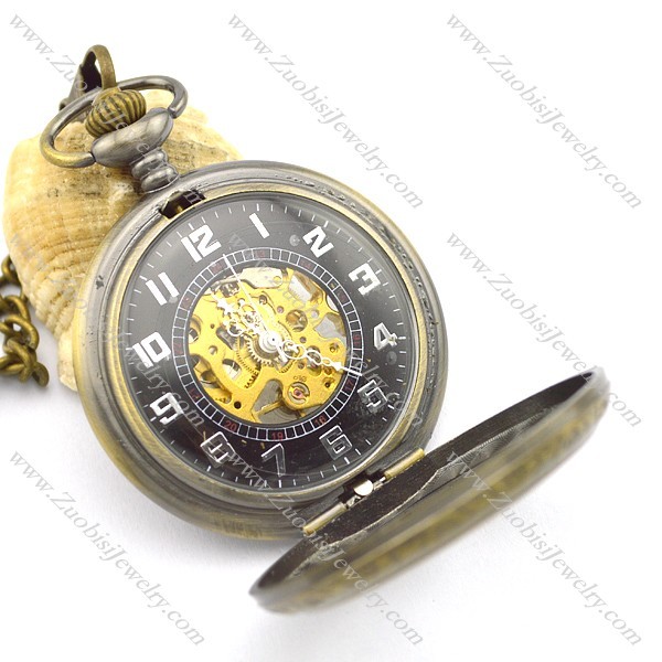 antique brass sunflower mechanical pocket watches pw000411