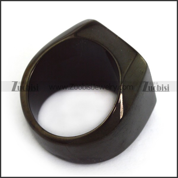Cool Black Plating Skeleton Skull Ring r003827
