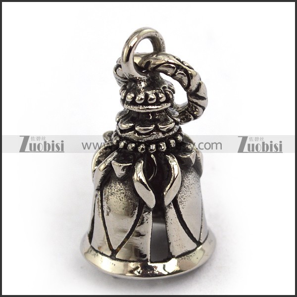 stainless steel bell pendant for bikers p001793