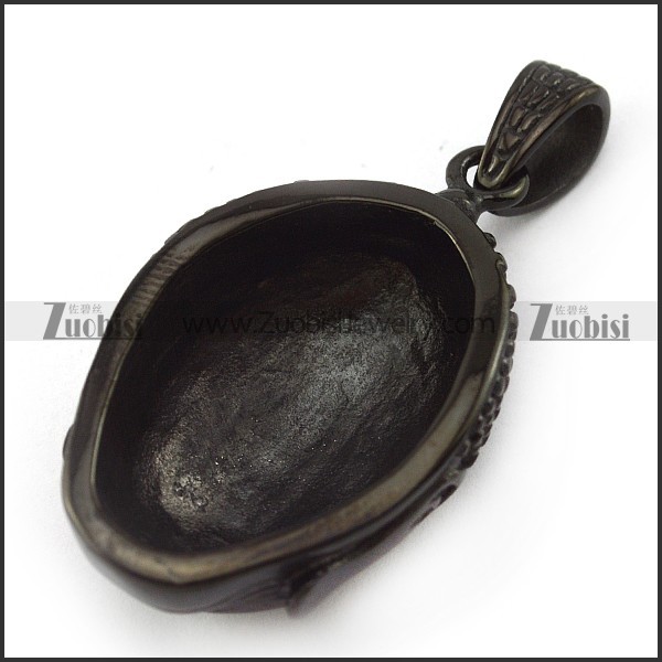 Black Steel Tathagata Pendant p004940