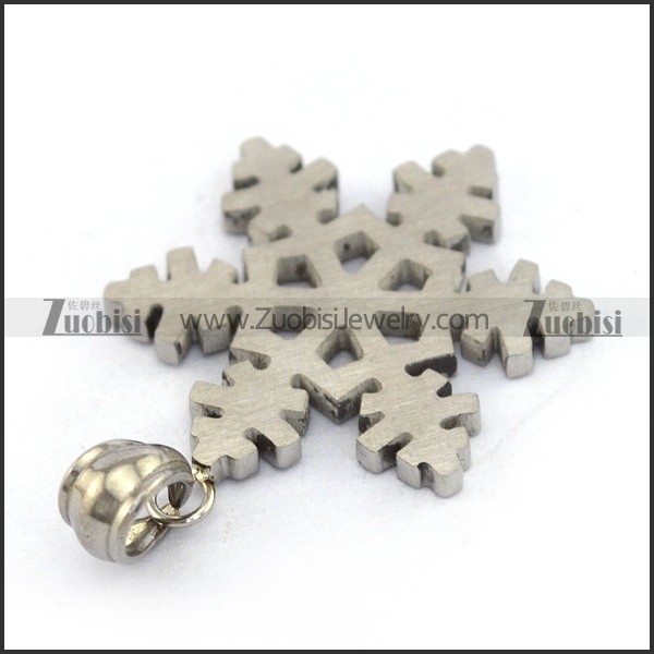 Stainless Steel Snowflake Charm p004069