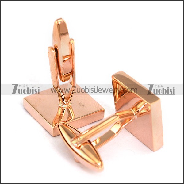 Rose Gold Quare Cooper Cufflinks c000058