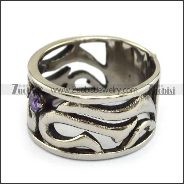 Stainless Steel Stone Rings -r000500
