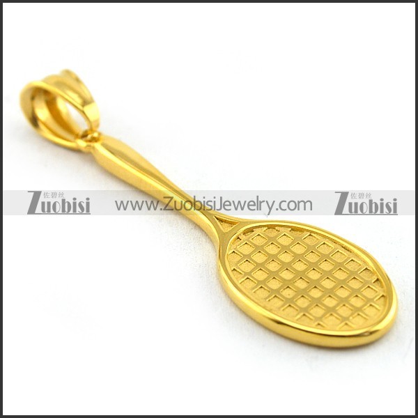 Gold Plating Battledore Pendant p003391
