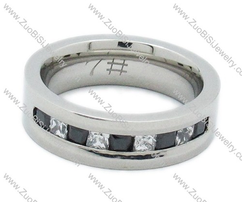 Stainless Steel Diamonds Ring - JR200004