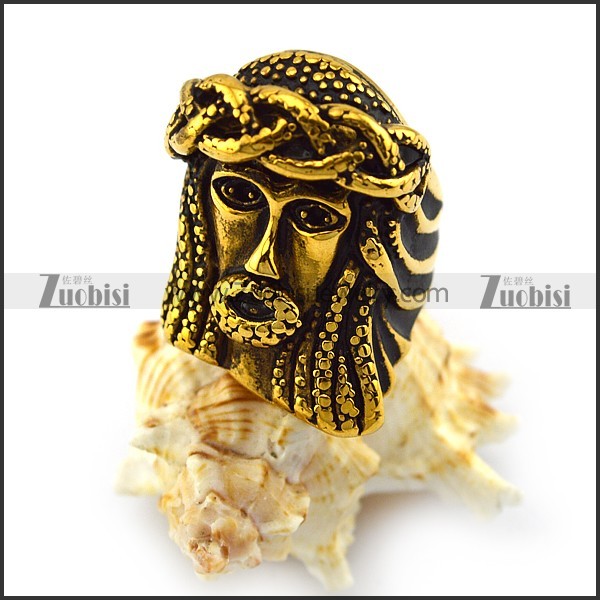 Bling Jewelry Celtic Stainless Steel Mens Jesus Ring for Men r004369