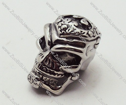 death's head Pendant in Stainless Steel is skull jewelry - JP090168