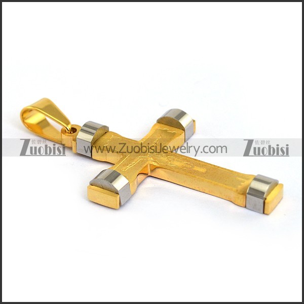 24K Gold Plated Cross Pendant p001601