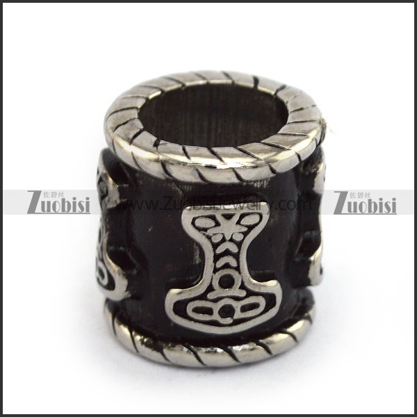 13MM Wide Stainless Steel Retro Stainless Steel Thor Beard Rings a000051