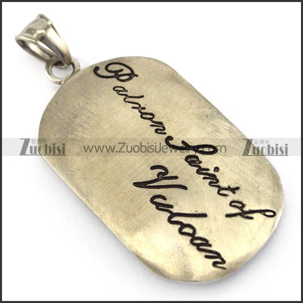 Vintage Style Capricorn Tag Pendant p005791