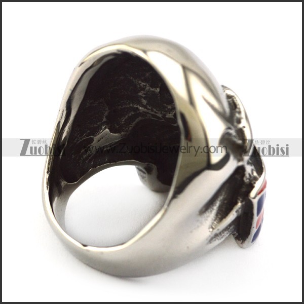 United Kingdom Flag Skull Ring r004971