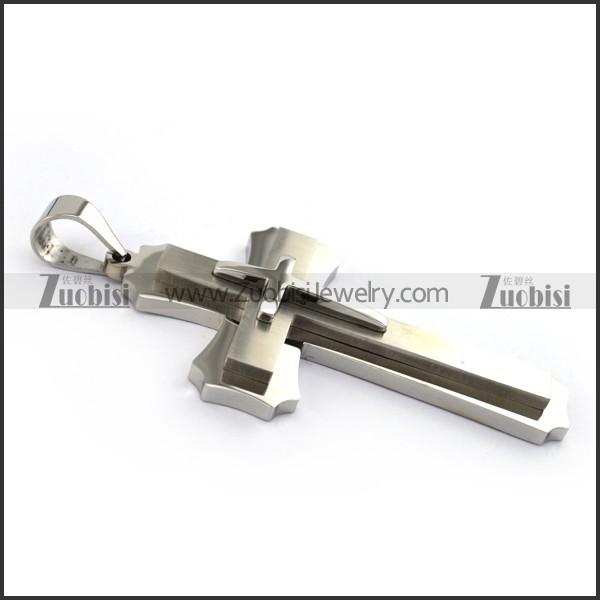 88mm Long Heavy Cross Pendant for Mens p002936