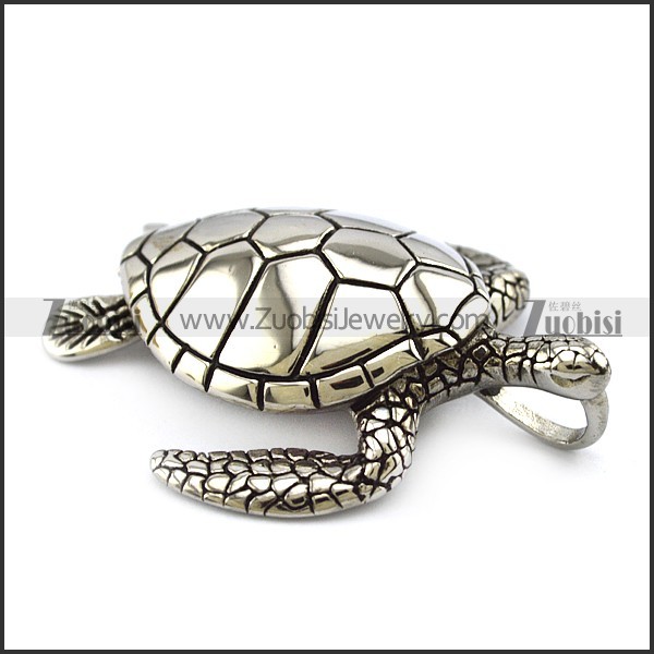 5.4CM Long Vintage Turtel Pendant in Stainless Steel p004888