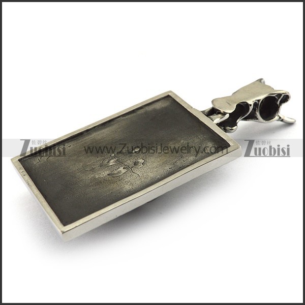 Skull Head Dog Tag Pendant p003301