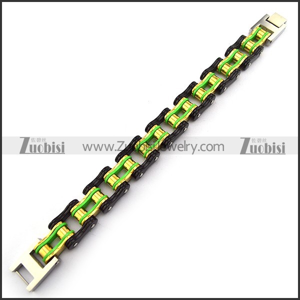 0.70 Inch Wide Bicycle Chain Bracelet in 3 colors b005813