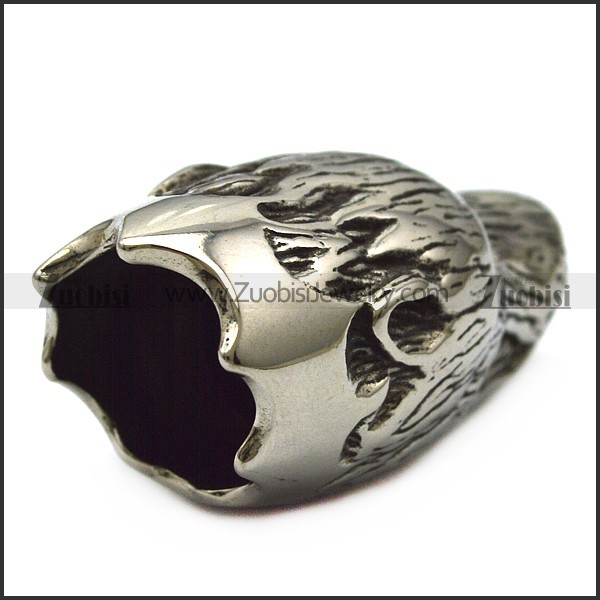 stainless steel wolf end cap for chains a000602