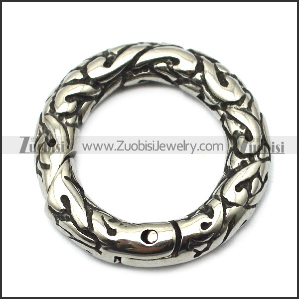 20.5mm big textured donut clasp for necklaces or bracelets a000616