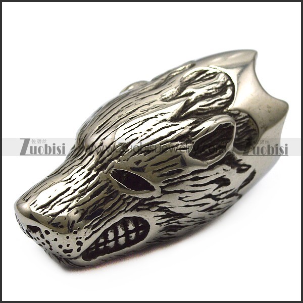 stainless steel wolf end cap for chains a000602