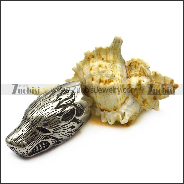 stainless steel wolf end cap for chains a000602