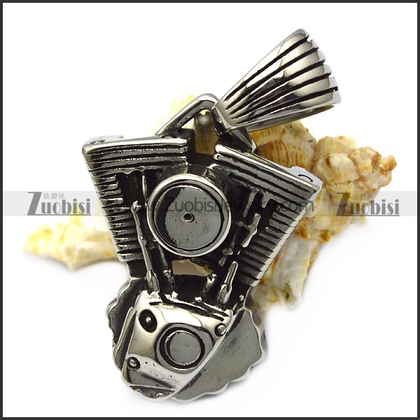 stainless steel engine pendant p007621