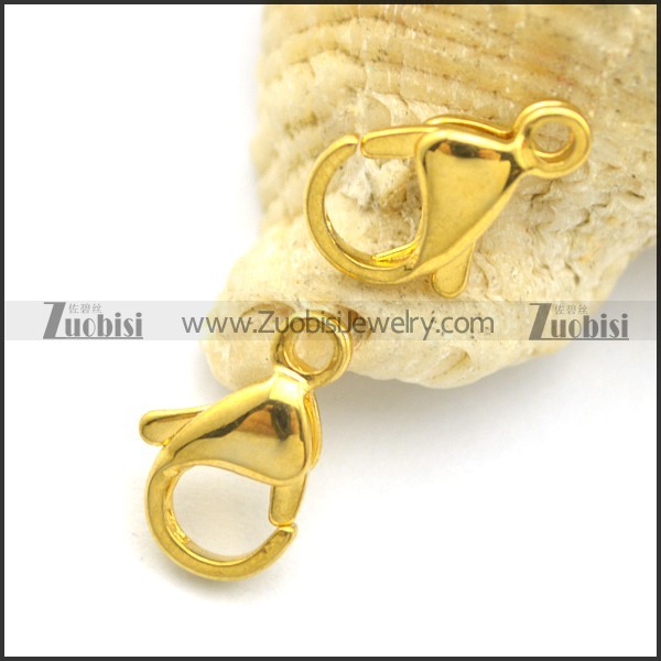 13mm Gold Plating Stainless Steel Lobster Closure a000033