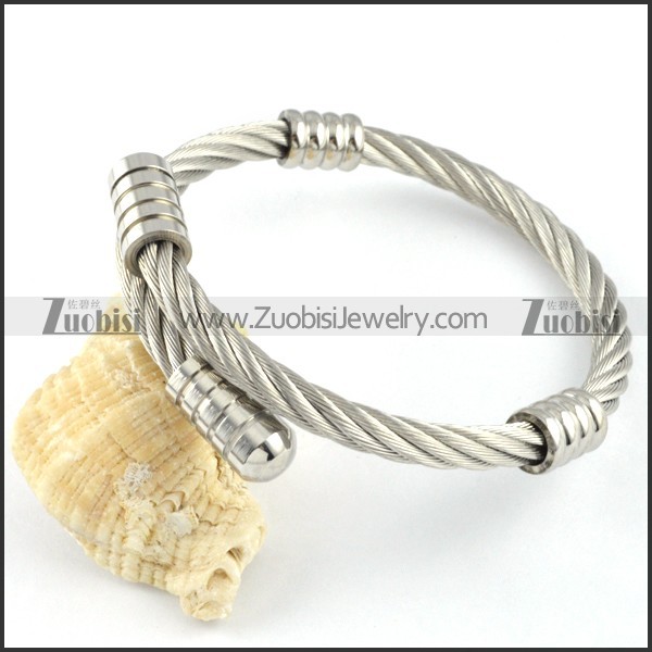 Stainless Steel Rope Bracelet - b000269
