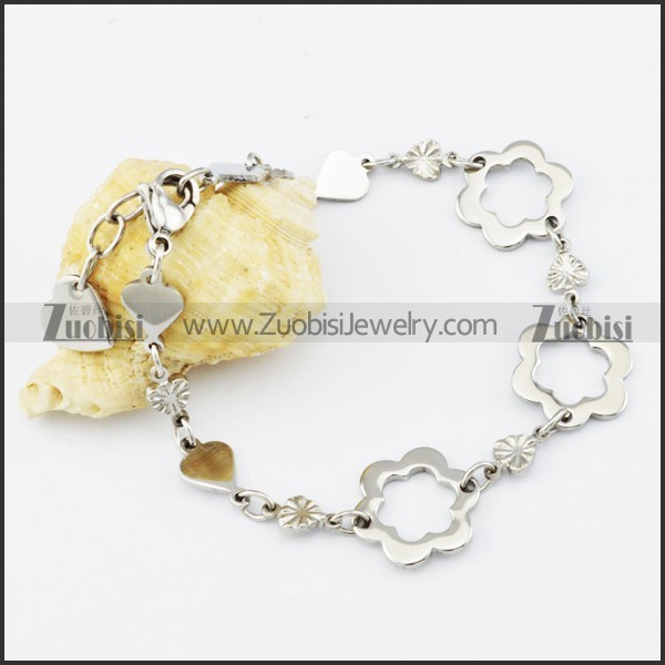 Stainless Steel Flower bracelet - b000532