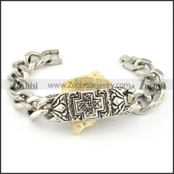 Stainless Steel Cross Bracelet -b000728