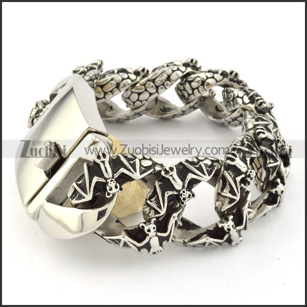 attractive Stainless Steel Biker Bracelets for Mens - b000707