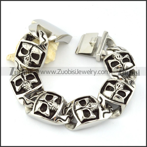 316L Stainless Steel  Biker Bracelets for Mens - b000709