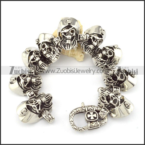 comely nonrust steel  Biker Bracelets for Mens - b000696