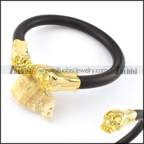 Stainless Steel Skull Bangle -b000869