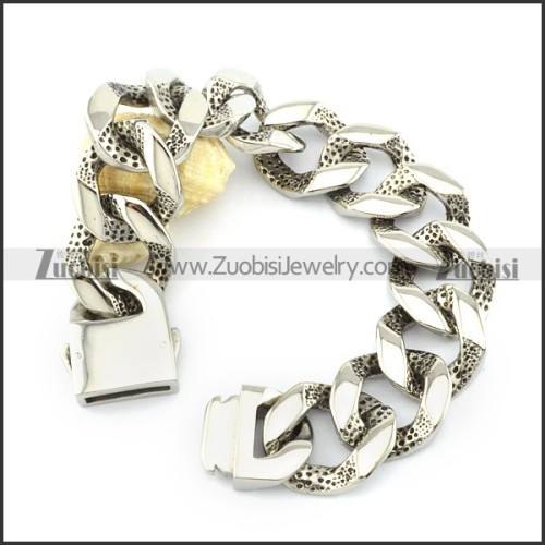 Casting Bracelet in 31L Stainless Steel for Bikers -b000960