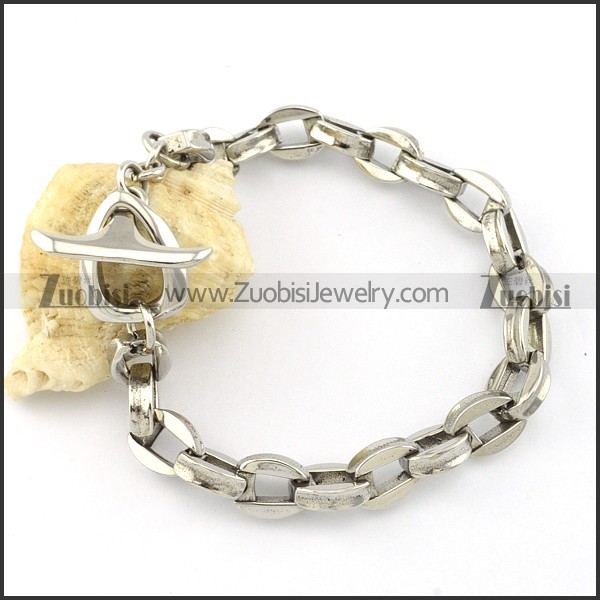 21CM Long Unique Stainless Steel Casting Bracelet -b001081