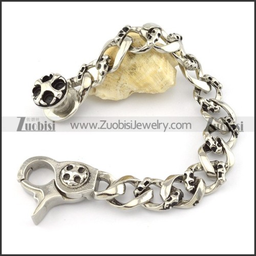 Casting Bracelet in 31L Stainless Steel for Bikers -b000975