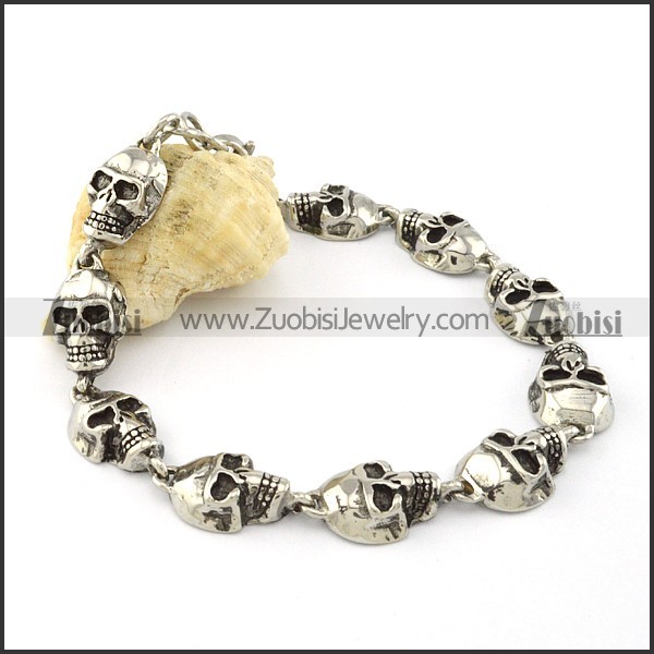 Mens' Stainless Steel Bracelets for Motorcycle Lovers -b001077