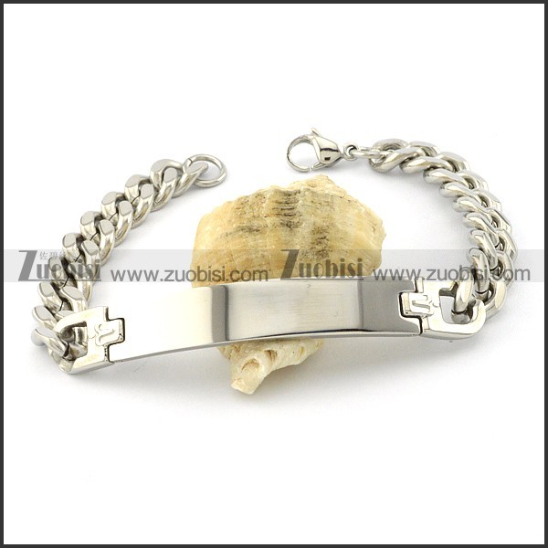 Pleasant Noncorrosive Steel id bracelets -b001541