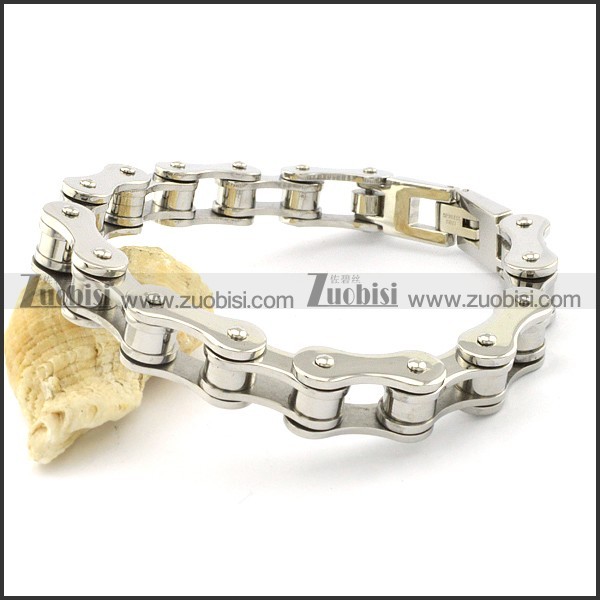 Nice Stainless Steel mens biker bracelets -b001553