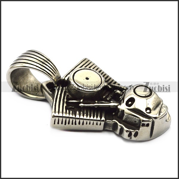 stainless steel engine pendant p007621