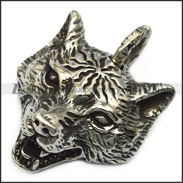 Wolf Kopf Anhanger p007548