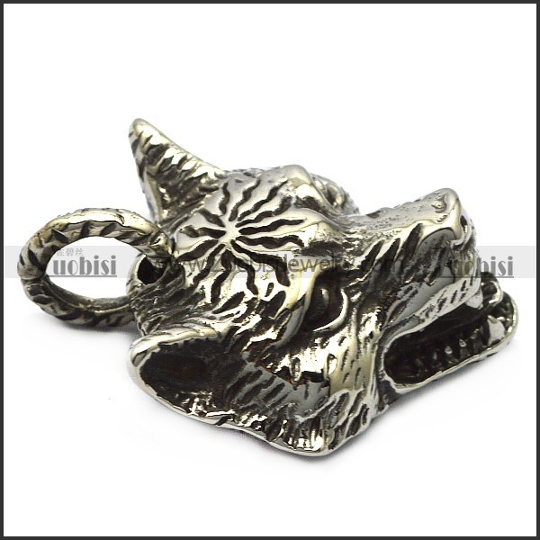 Wolf Kopf Anhanger p007548